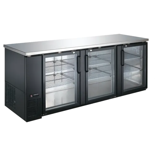 Admiral Craft USBB-9028G 3 Door Refrigerated Back Bar Storage Cabinet