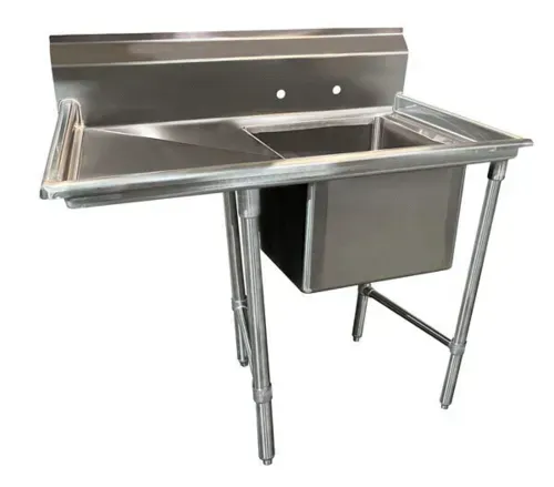 Advance Tabco 93-1-24-24L Commercial Sink, (1) One Compartment, 16 Gauge Stainless Steel Construction with Stainless Steel Legs and With Left-hand Drainboard - 46" W