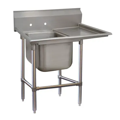 Advance Tabco 94-1-24-18R Commercial Sink, (1) One Compartment, 14 Gauge Stainless Steel Construction with Stainless Steel Legs and With Right-hand Drainboard - 40" W