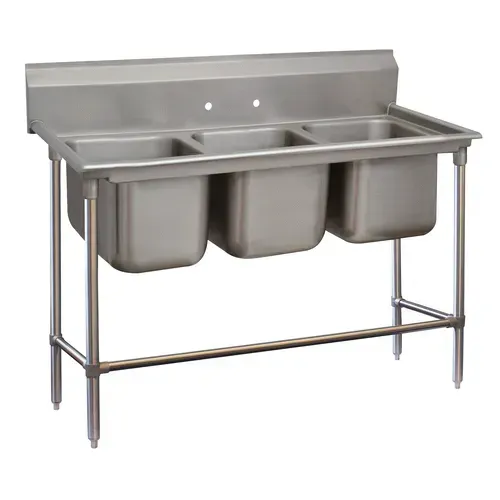 Advance Tabco 94-63-54 Commercial Sink, (3) Three Compartment, Construction with and - 700" W