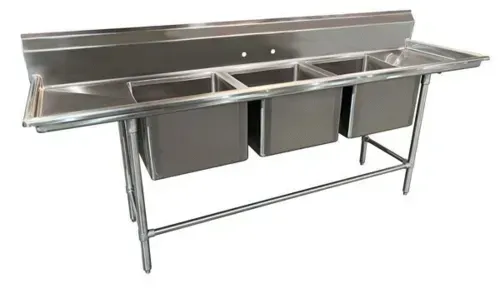 Advance Tabco 94-63-54-36RL Commercial Sink, (3) Three Compartment, Construction with and - 1350" W