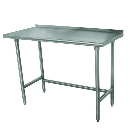 Advance Tabco TFMSLAG-305-X Work Table, 16 Gauge Stainless Steel Top with Open Base and 1 1/2" Backsplash - 60"W x 30"D