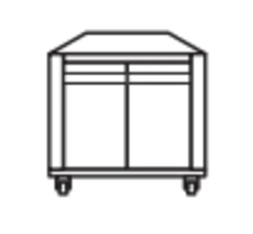 AMPTO T64 SC/60 Enclosed Stand Support with casters for T64E oven