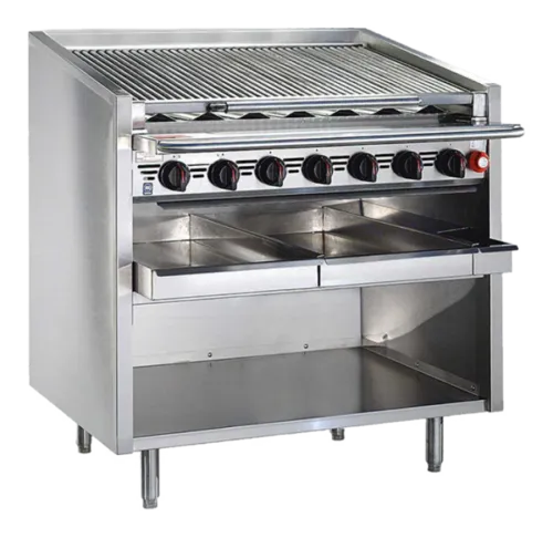 Bakers Pride F-24RS Charbroiler, Gas, Floor Model
