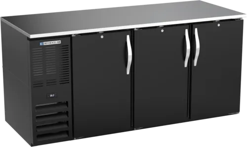 Beverage Air BB72HC-1-F-B 3 Door Refrigerated Back Bar Storage Cabinet