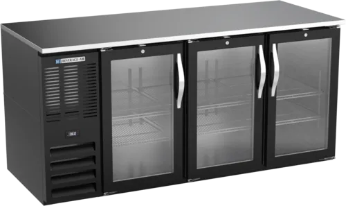 Beverage Air BB72HC-1-FG-B 3 Door Refrigerated Back Bar Storage Cabinet