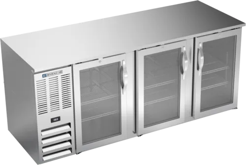 Beverage Air BB78HC-1-FG-S 3 Door Refrigerated Back Bar Storage Cabinet