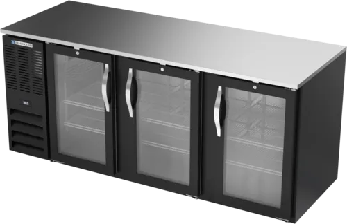 Beverage Air BB78HC-1-G-B 3 Door Refrigerated Back Bar Storage Cabinet