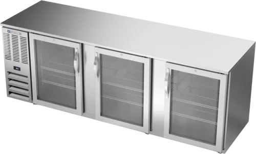 Beverage Air BB94HC-1-FG-S 3 Door Refrigerated Back Bar Storage Cabinet
