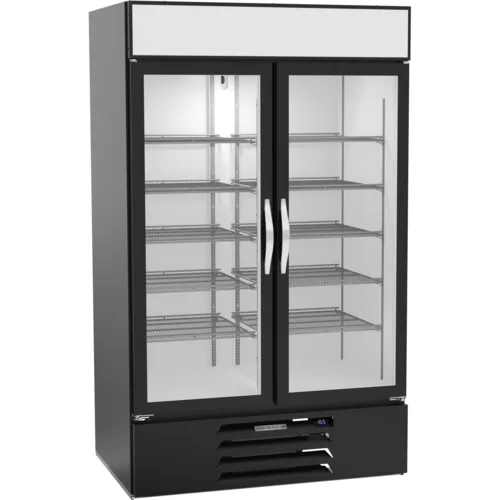 Beverage Air MMF44HC-1-B 47'' 2 Section Glass Door Merchandiser Freezer
