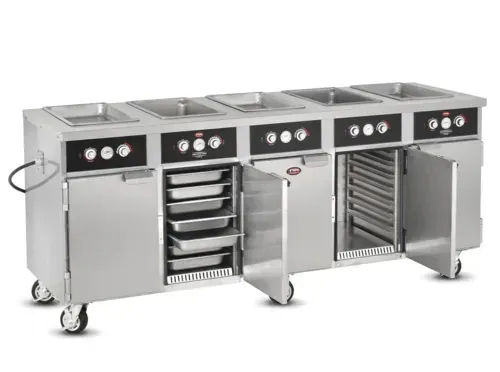 FWE / Food Warming Equipment Co., Inc. HLC-5W6-7H-35-DRN Handy Line (5) 12" x 20" x 6-1/2" Deep Wells Electric Hot Food Serving Counter with Individual Controls