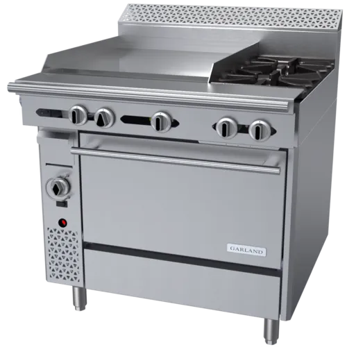 Garland US Range C36-2-1C
Commercial Range,
36" W
with 

and 
-