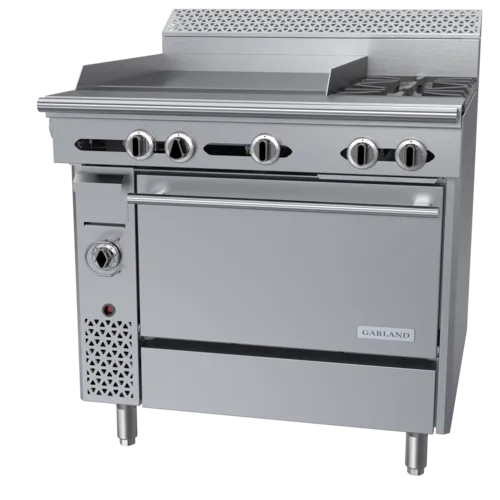 Garland US Range C36-2-1R
Commercial Range,
36" W
with 

and 
-