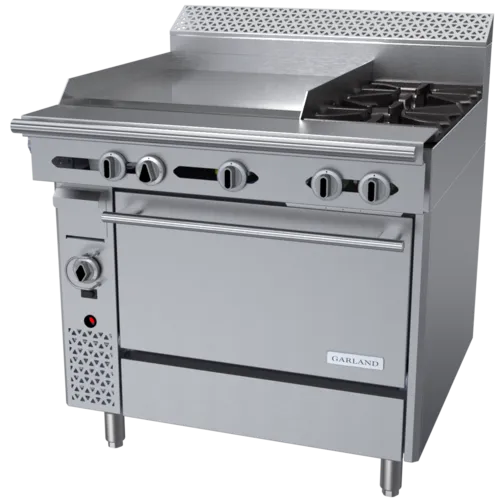 Garland US Range C36-2C
Commercial Range,
36" W
with 

and 
-