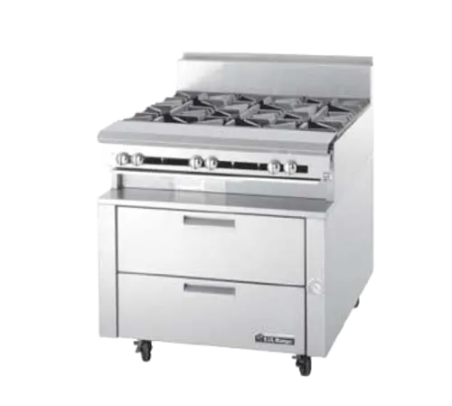 Garland US Range UN17R102 Polar Cuisine 102" 6 Drawer Refrigerated Chef Base with Marine Edge Top