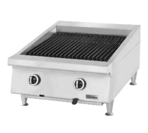Garland US Range Garland/US Range UTBG48-AB48 47.25" Gas Countertop Heavy Duty Ceramic Charbroiler with Manual Control - 120,000 BTU
