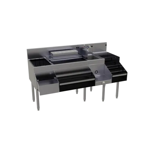 Glastender ALL-60A All-In-One Underbar Ice Bin/Cocktail Station