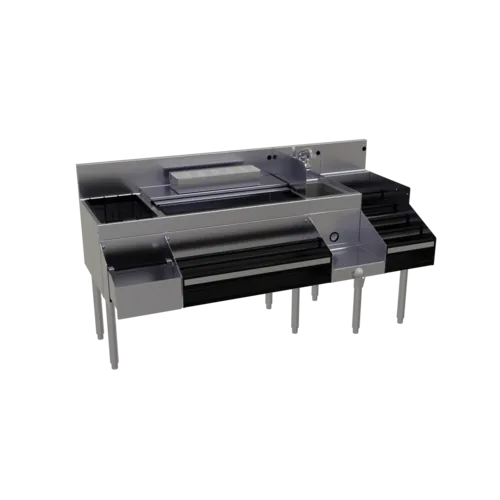 Glastender ALL-66A-CP10 All-In-One Underbar Ice Bin/Cocktail Station