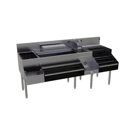 Glastender ALL-72A All-In-One Underbar Ice Bin/Cocktail Station