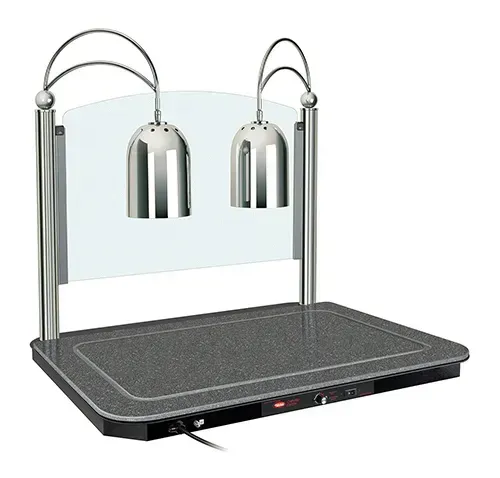 Hatco DCSB400-3624-2 Decorative Carving Station with Two Heat Lamps (clear bulbs included)