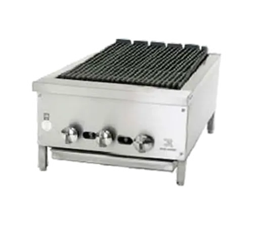 Jade Range JB-18 18.00" Gas Countertop Standard Duty Radiant Charbroiler with Manual Control - 12000 - 55000