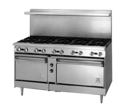 Jade Range JBR-10 Restaurant Gas Range, 60" W with 10 Burners and (1) Cabinet Base - 300,000 BTU