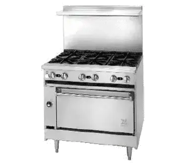 Jade Range JBR-12G-4 Restaurant Gas Range, with 4 Burners (1) 12" Griddle and Cabinet Base - 134,000 BTU