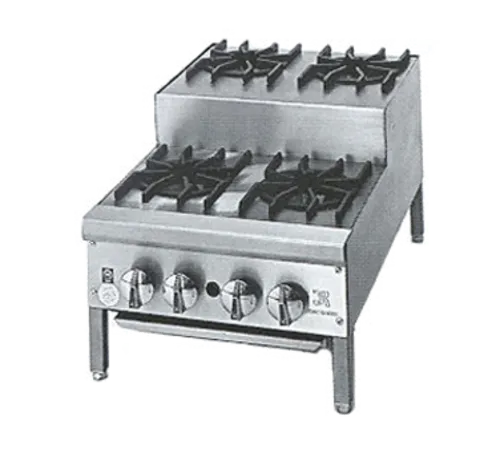 Jade Range JHPE-4-336 4 Burner Countertop Gas Hotplate / Range with Manual Controls - 15,000 BTU