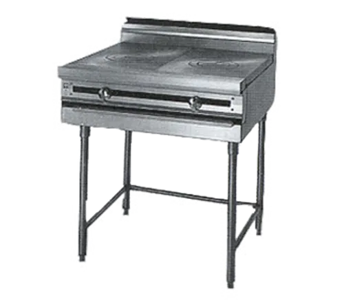 Jade Range JMRH-2FHT Commercial Range, 36" W with (2) 18" French Hot Tops and Modular Base - 60,000 BTU
