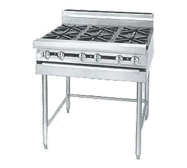 Jade Range JMRH-6 Commercial Range, 36" W with 6 Burners and Modular Base - 210,000 BTU