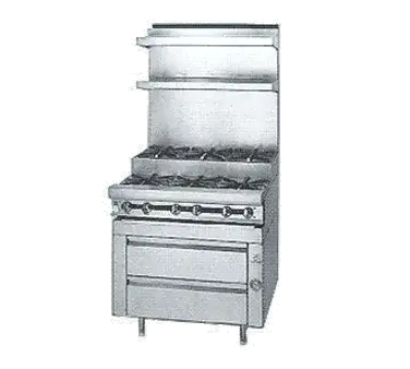 Jade Range JMRHE-3-3 Commercial Range, 36" W with 6 Burners and Modular Base - 210,000 BTU