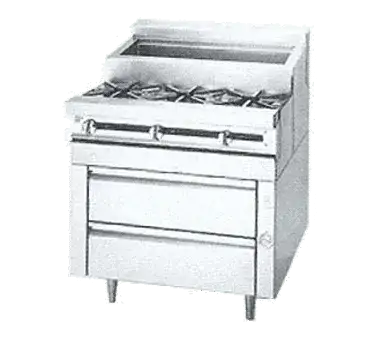 Jade Range JMSS-03-T-36 Commercial Range, 36" W with 3 Burners and Modular Base - 90,000 BTU