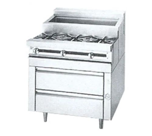 Jade Range JMSS-03-T-36 Commercial Range, 36" W with 3 Burners and Modular Base - 90,000 BTU