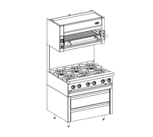 Jade Range JRLH-02R-B-36 Bistro™ Fire & Ice™ 36" 2 Drawer Refrigerated Chef Base with Top