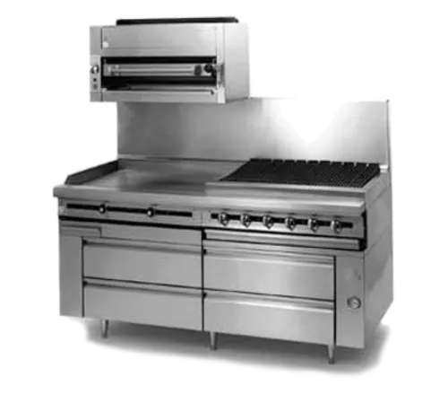 Jade Range JRLH-06R-T-84 Titan™ Fire & Ice™ 84" 6 Drawer Refrigerated Chef Base with Top