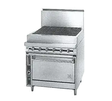 Jade Range JTRH-36B-36C Commercial Range, 36" W with (1) 36" Charbroiler and Convection oven - 120,000 BTU