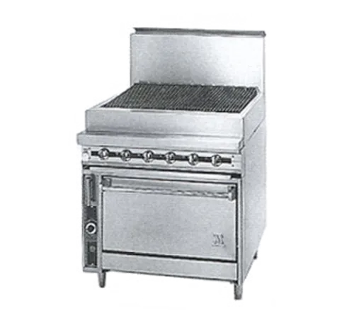 Jade Range JTRH-36B-36C Commercial Range, 36" W with (1) 36" Charbroiler and Convection oven - 120,000 BTU