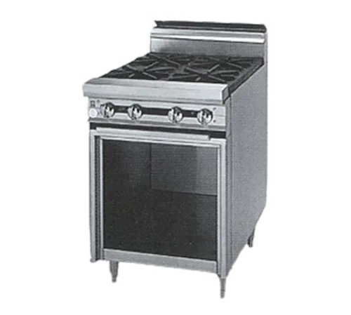 Jade Range JTRH-4 Commercial Range, 36" W with 4 Burners and Cabinet Base - 140,000 BTU