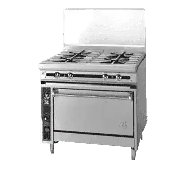 Jade Range JTRH-4-36C Commercial Range, 36" W with 4 Burners and Convection oven - 170,000 BTU