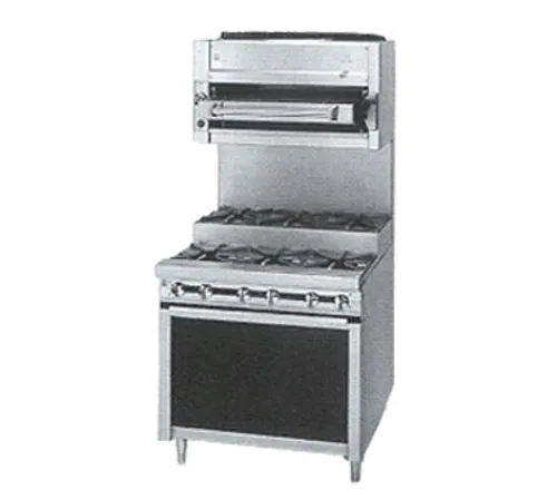 Jade Range JTRHE-3-3 Commercial Range, 36" W with 6 Burners and Cabinet Base - 180,000 BTU