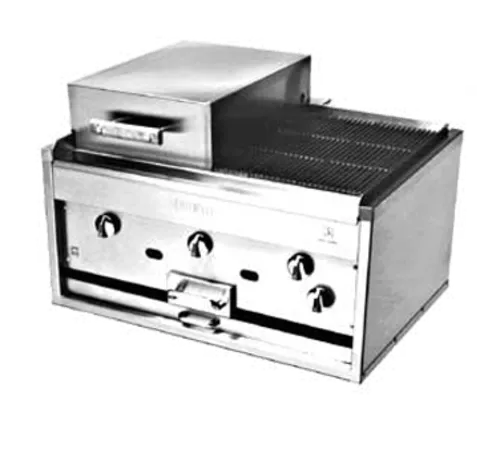 Jade Range KC-36-RAD 36.00" Gas Countertop Standard Duty Radiant Charbroiler with Manual Control - 56000 - 104000