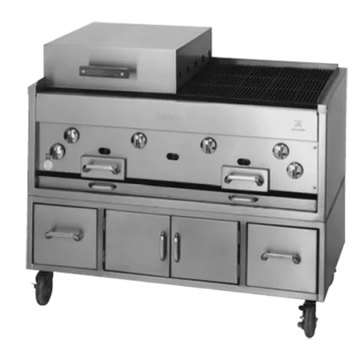 Jade Range KC-60-RAD 60.00" Gas Countertop Standard Duty Radiant Charbroiler with Manual Control - 157000 - 240000