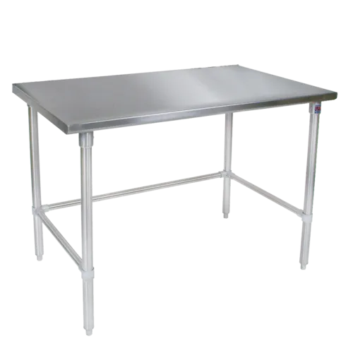 John Boos ST6-3048GBK Work Table, 16 Gauge Stainless Steel Top with Open Base and without Backsplash - 48"W x 30"D