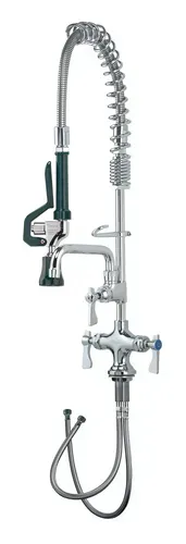 Krowne Metal 18-508L Krowne Royal Series Space Saver Pre-Rinse Assembly with Add-On Faucet with 8" Spout