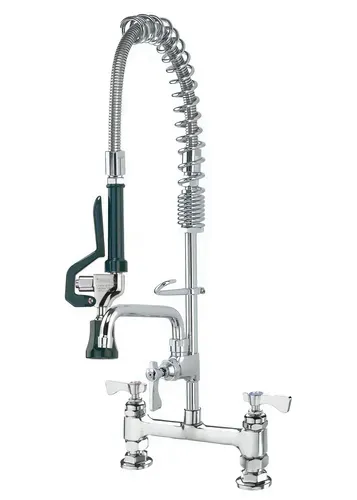 Krowne Metal 18-608L Krowne Royal Series Space Saver Pre-Rinse Assembly with Add-On Faucet with 8" Spout