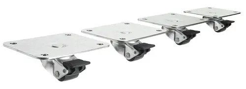 Krowne Metal 28-168S 4" x 5" Plate caster with 1" wheel (set of 4)