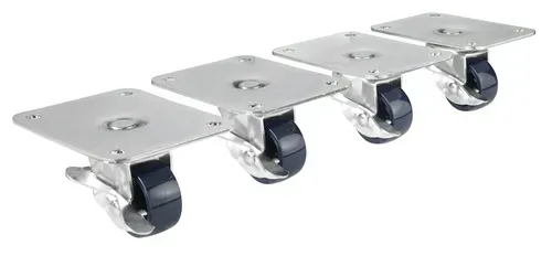 Krowne Metal 28-169S 4" x 5" Plate caster with 2" wheel (set of 4)