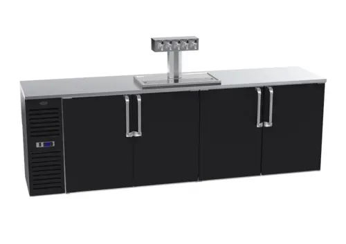 Krowne Metal DB108 5 Taps 1/2 Barrel Draft Beer Cooler - Stainless Steel, 3 Kegs Capacity