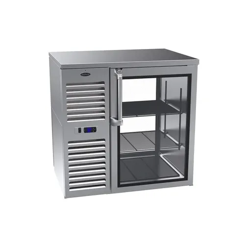 Krowne Metal KPT36L Pass-Thru Refrigerated Back Bar Cabinet  two-section