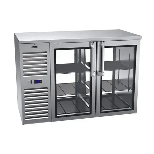 Krowne Metal KPT52L Pass-Thru Refrigerated Back Bar Cabinet  two-section